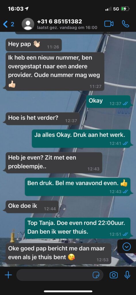 Whatsapp-oplichter doet alsof hij 'verloren dochter' is die na 8 maanden weer contact opneemt