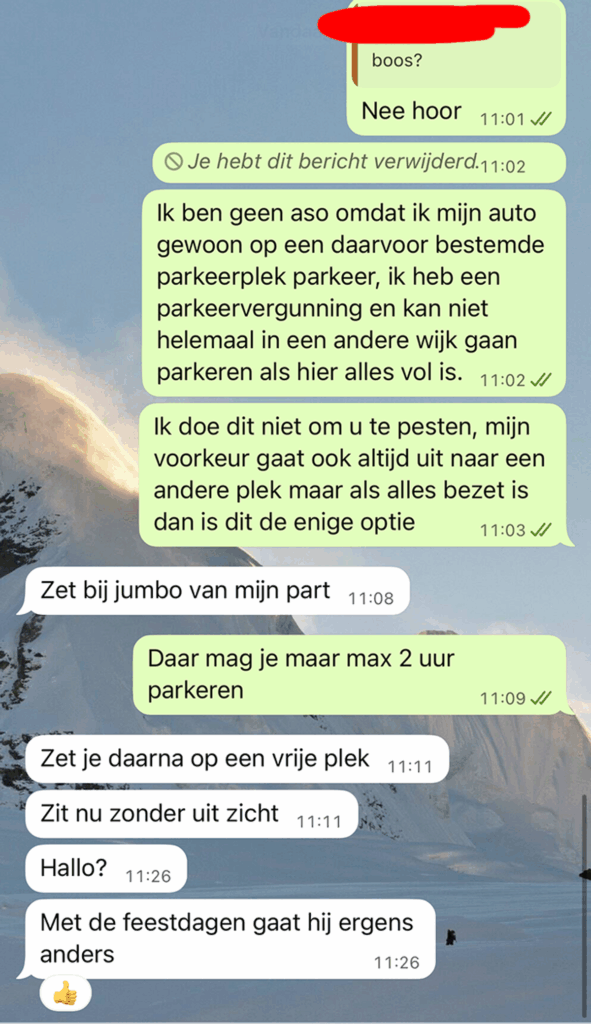 Boze buurman gaat uit zijn stekker omdat gast zijn auto voor zijn raam parkeert