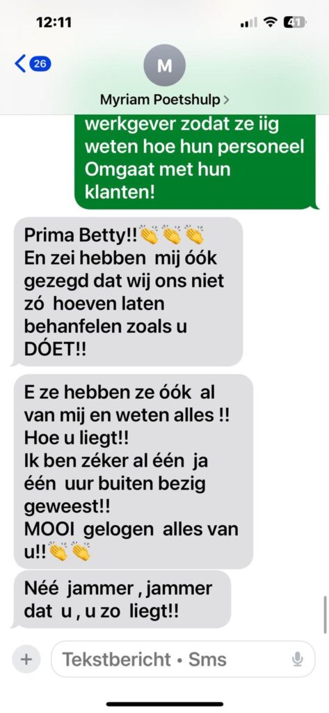 Schoonmaakster gaat volledig uit haar plaat wanneer ze kritiek krijgt dat ze teveel kletst tijdens het poetsen