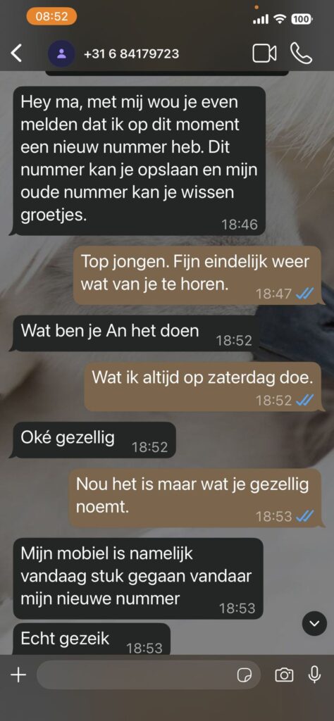 'Ma' laat Whatsapp-oplichter op geniale wijze denken dat hij de jackpot te pakken heeft