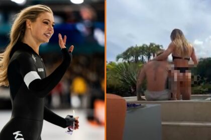 Jutta Leerdam ruilt schaatspak weer in voor zwempak en volgers zijn een klein beetje afgeleid