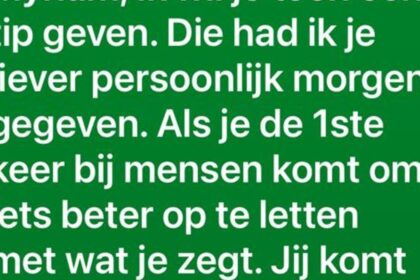 Schoonmaakster gaat volledig uit haar plaat wanneer ze kritiek krijgt dat ze teveel kletst tijdens het poetsen