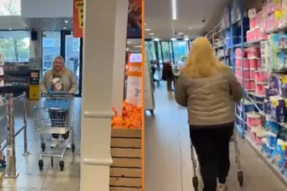 Els doet het ondenkbare en breekt alle records bij 1 minuut gratis winkelen bij Albert Heijn