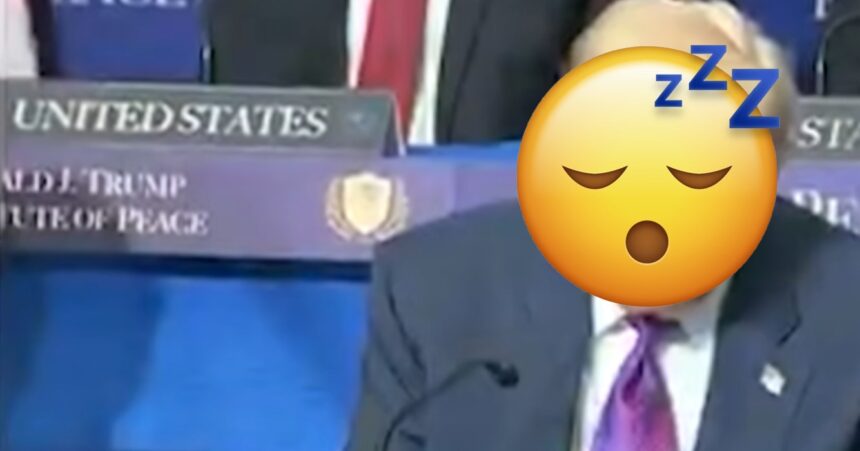Donald Trump valt in slaap tijdens eerste meeting van door hem opgerichte 'Board of Peace'