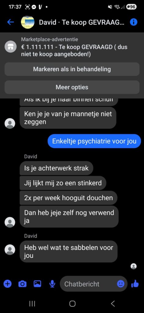 Chat met niet al te professionele kledingverkoper loopt compleet uit