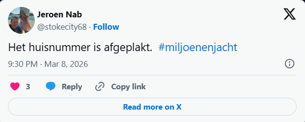 Miljoenenjacht-thuiswinnaars