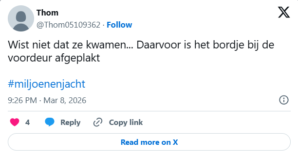 Miljoenenjacht thuiswinnaar