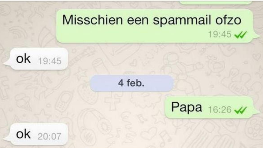 10 kurkdroge reacties van vaders op WhatsApp