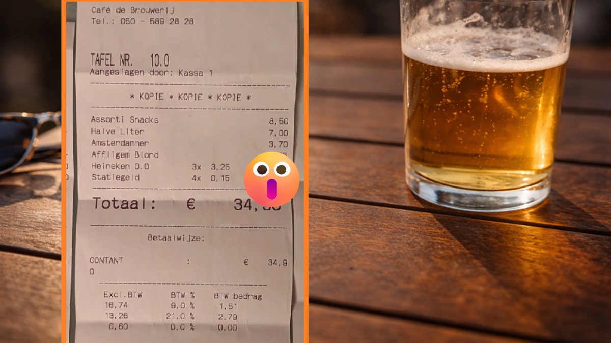 statiegeld op het terras