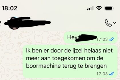 Niet al te symphatieke collega flipt 'm de pan uit omdat gast boormachine op verkeerde plek heeft gelegd