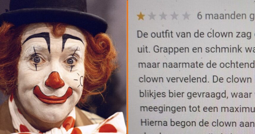 Absurde review van basisschool over niet al te kindvriendelijke clown gaat viral