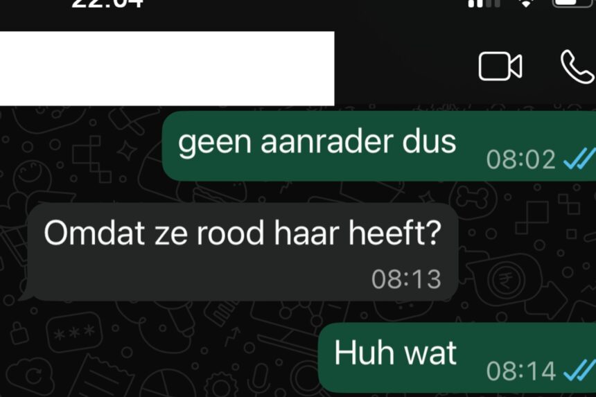 Whatsapp-chat met roodharige vrouw gaat helemaal fout nadat ze onschudlige opmerking helemaal verkeerd opvat