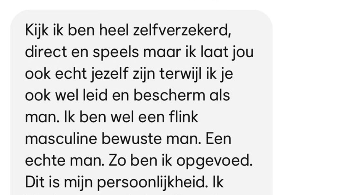 'Masculine bewuste man' op datingapp heeft duidelijk even een Andrew Tate-break nodig