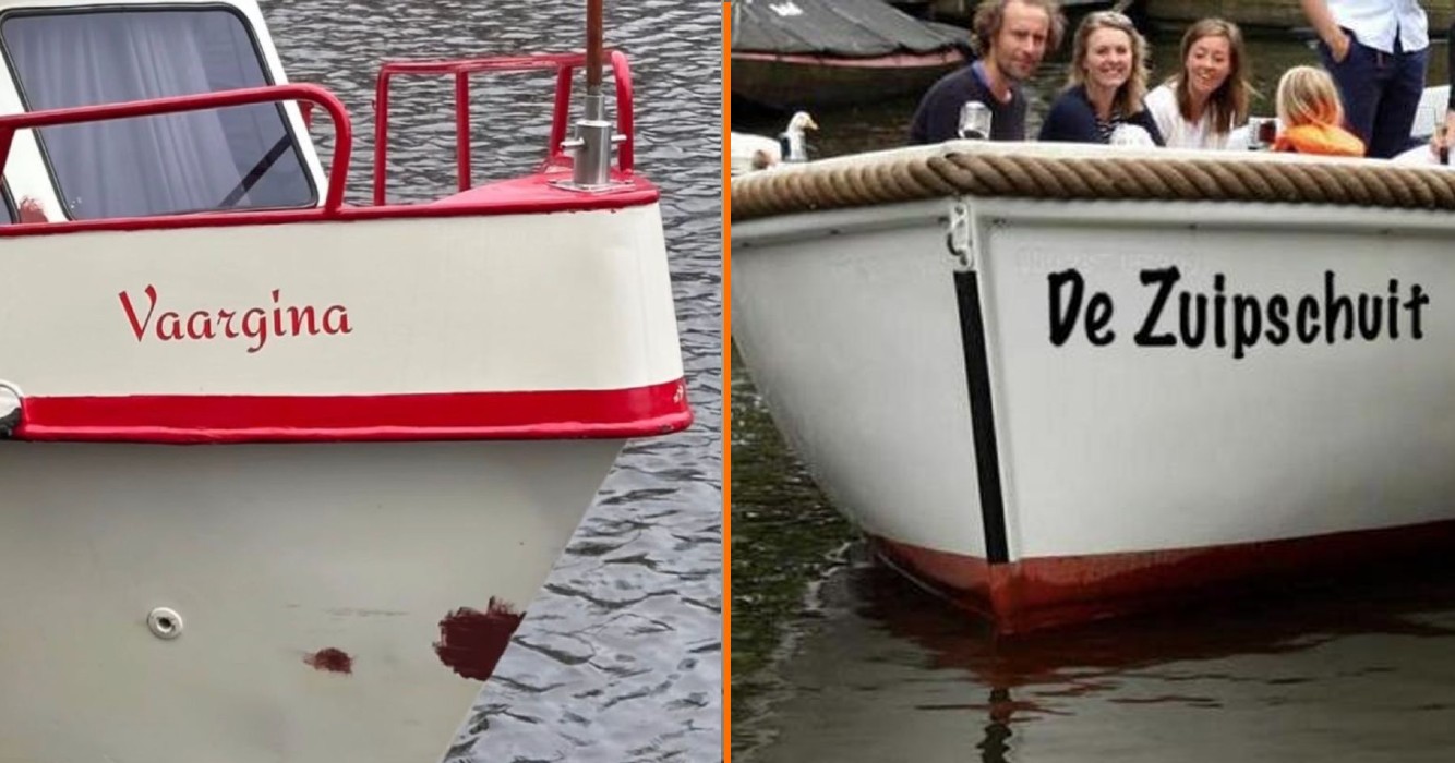 28 extreem flauwe bootnamen waarvan je het in je broek doet