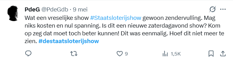 De Staatsloterij Show met Hélène Hendriks