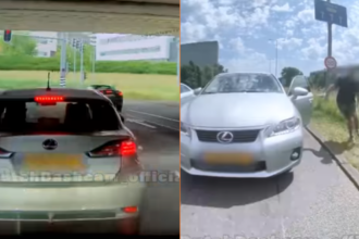 Brake-checkende verkeersaso krijgt heerlijk lesje in karma