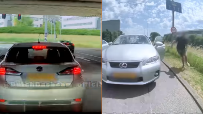 Brake-checkende verkeersaso krijgt heerlijk lesje in karma