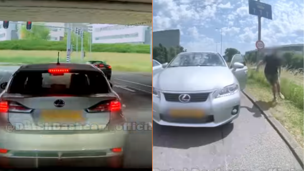 Brake-checkende verkeersaso krijgt heerlijk lesje in karma