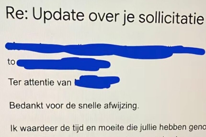 Sollicitant met overdosis zelfvertrouwen reageert met meest briljante mail ooit op afwijzing