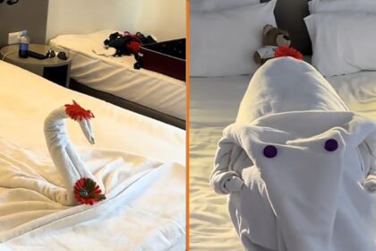 Hotelgast gaat hilarische handdoek battle aan met het personeel