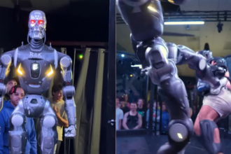 Gevecht tussen influencer en Terminator-robot in MMA-kooi heeft (niet zo) verrassende uitkomst