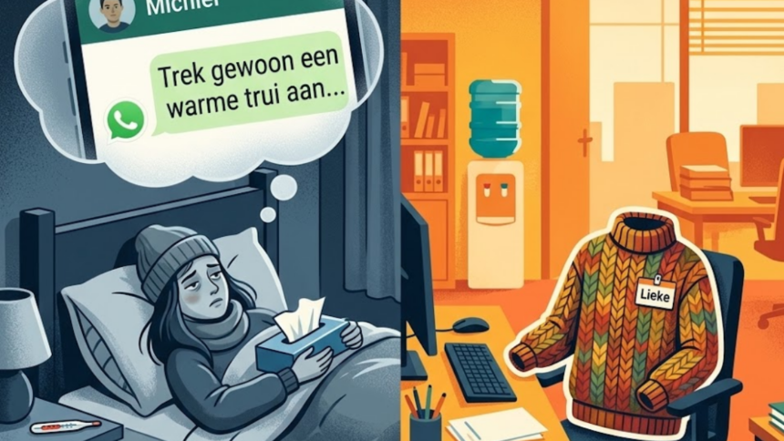 Werkgever blijkt weinig begrip te hebben voor ziek gemelde Lieke: ‘Trek gewoon een warme trui aan’