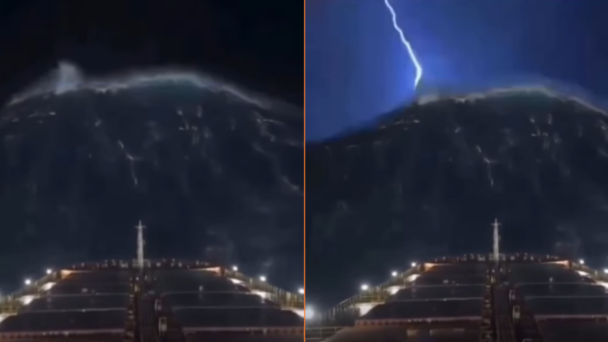 Beelden van vrachtschip in megastorm zorgen ervoor dat je nooit meer een voet op een schip zet