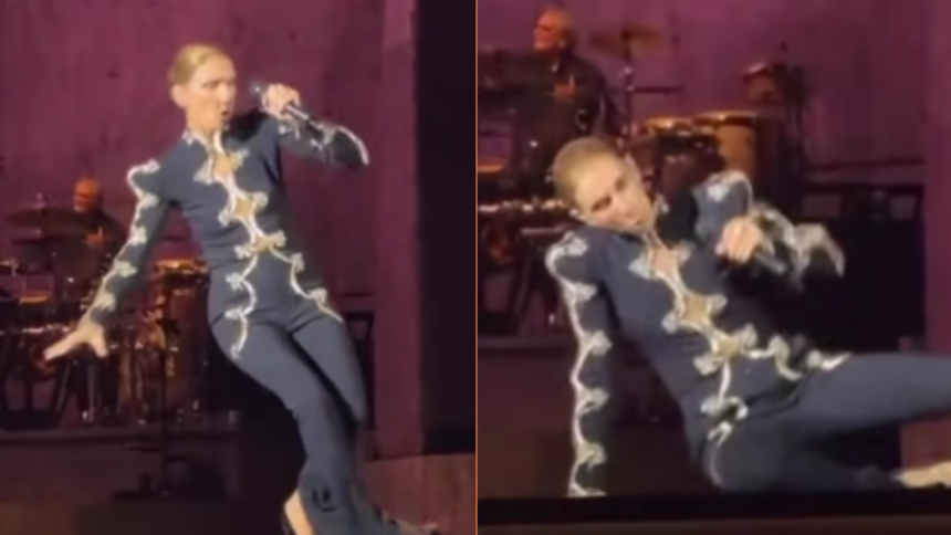 Céline Dion laat fans schrikken met valpartij op podium tijdens concert in Parijs