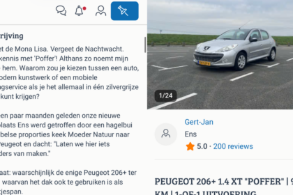 Advertentie van Peugeot 206 gaat hard viral vanwege hilarische advertentietekst